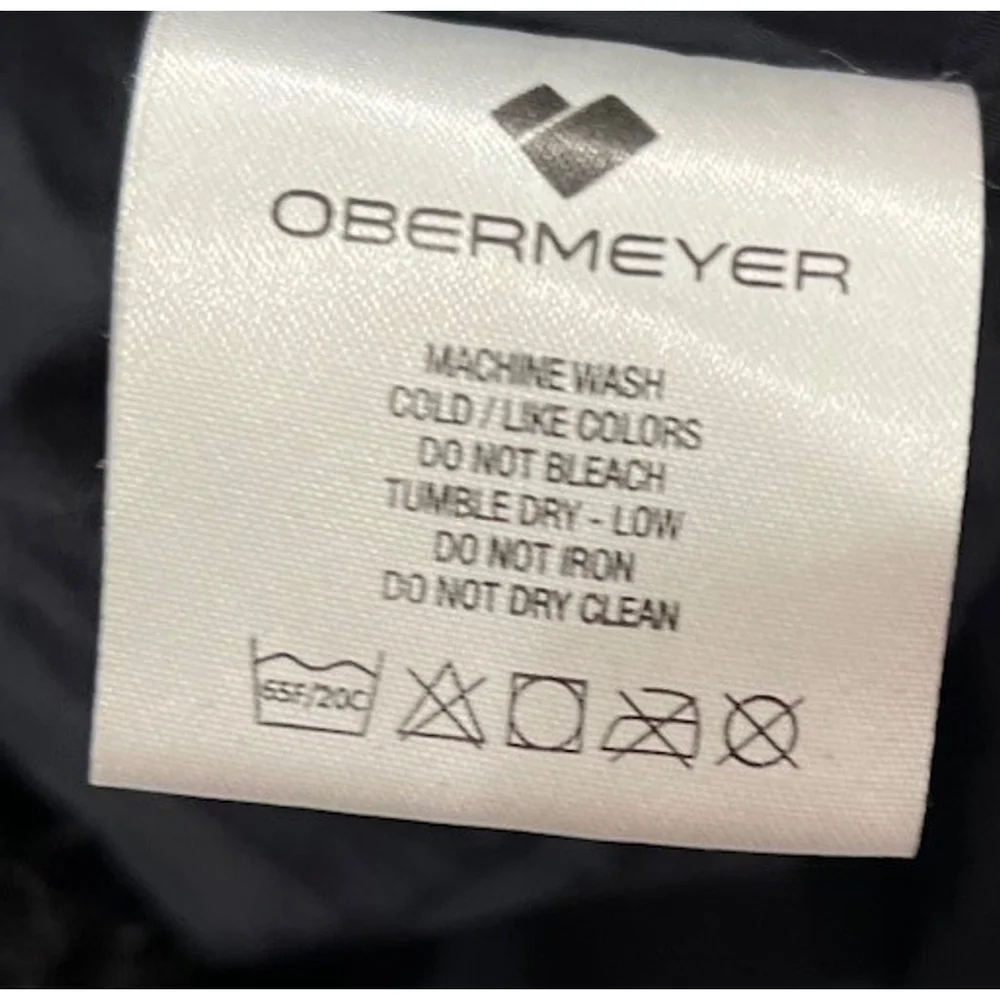 Obermeyer Kids' Shay Sherpa Jacket Fleece Hooded Black Reflective Size Medium